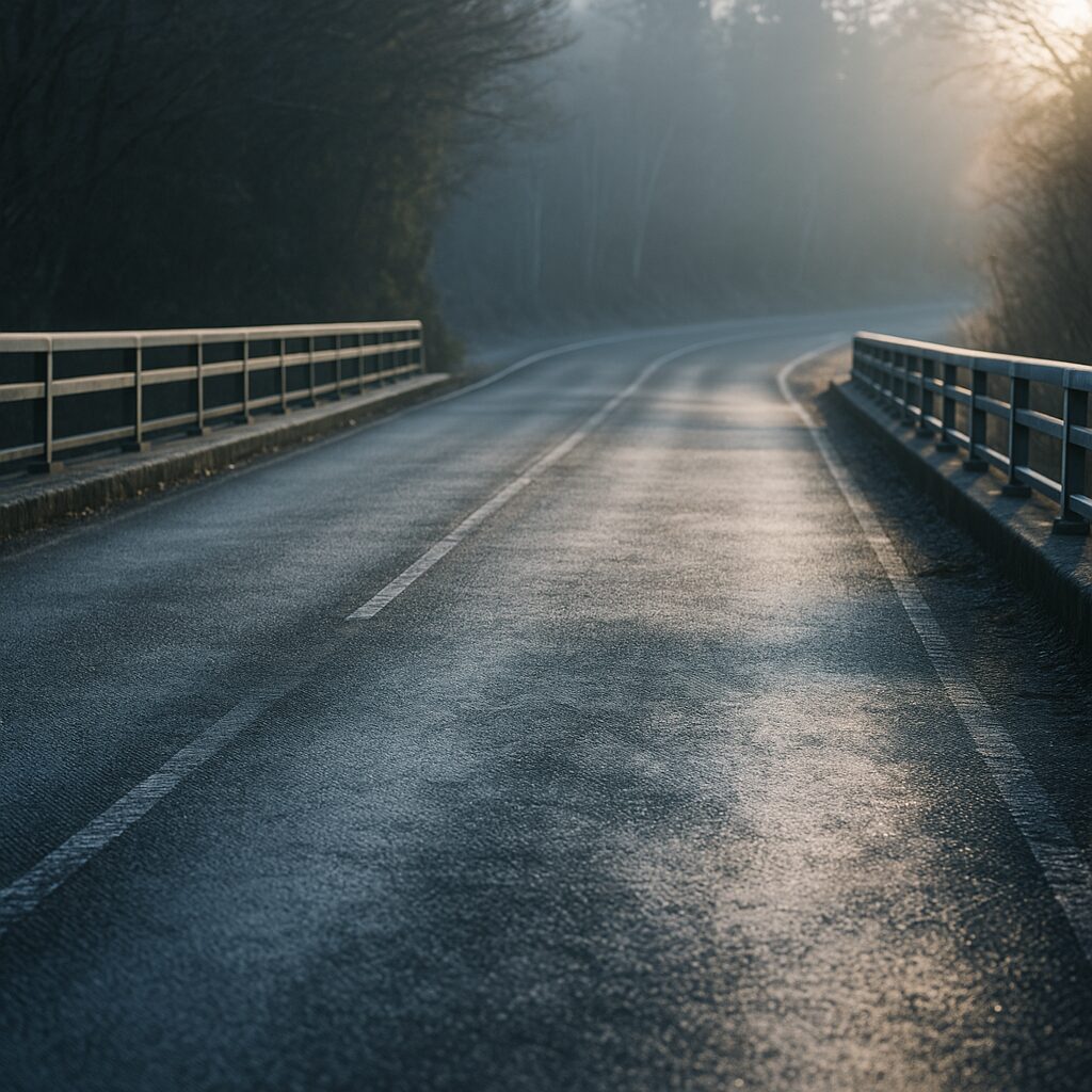 凍結した道路