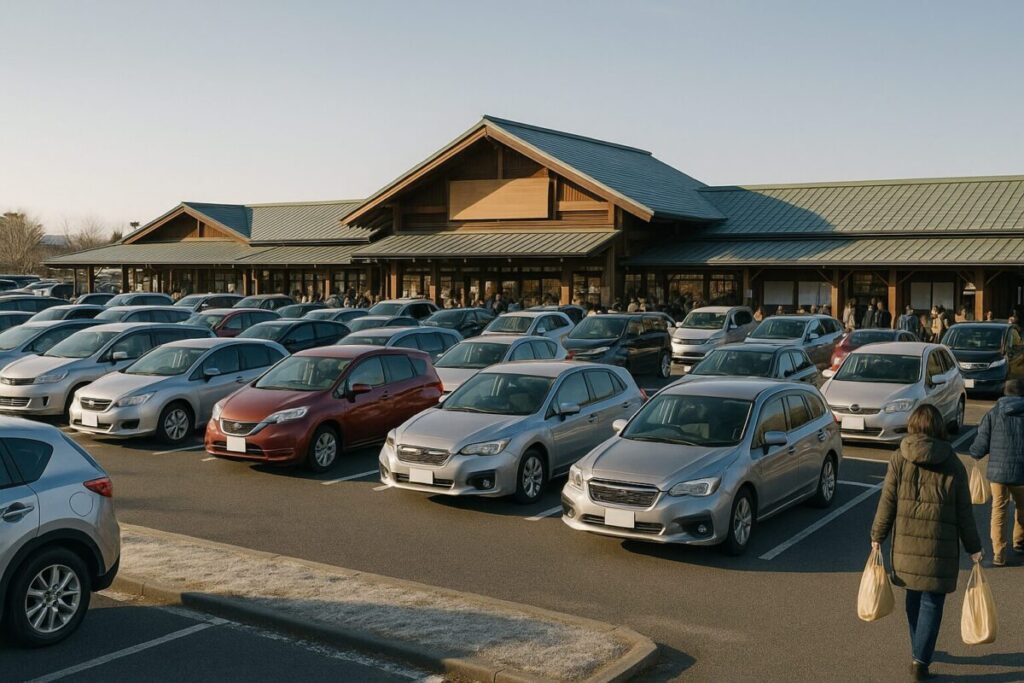 駐車場の混雑