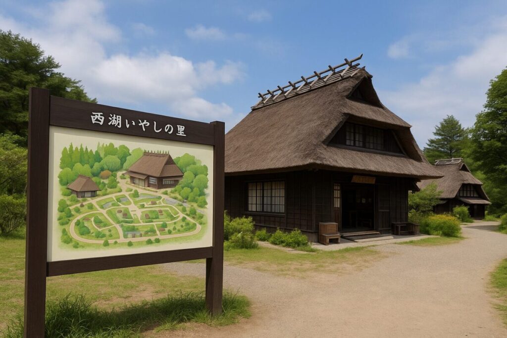 総合案内所と園内マップ(イメージ画像)