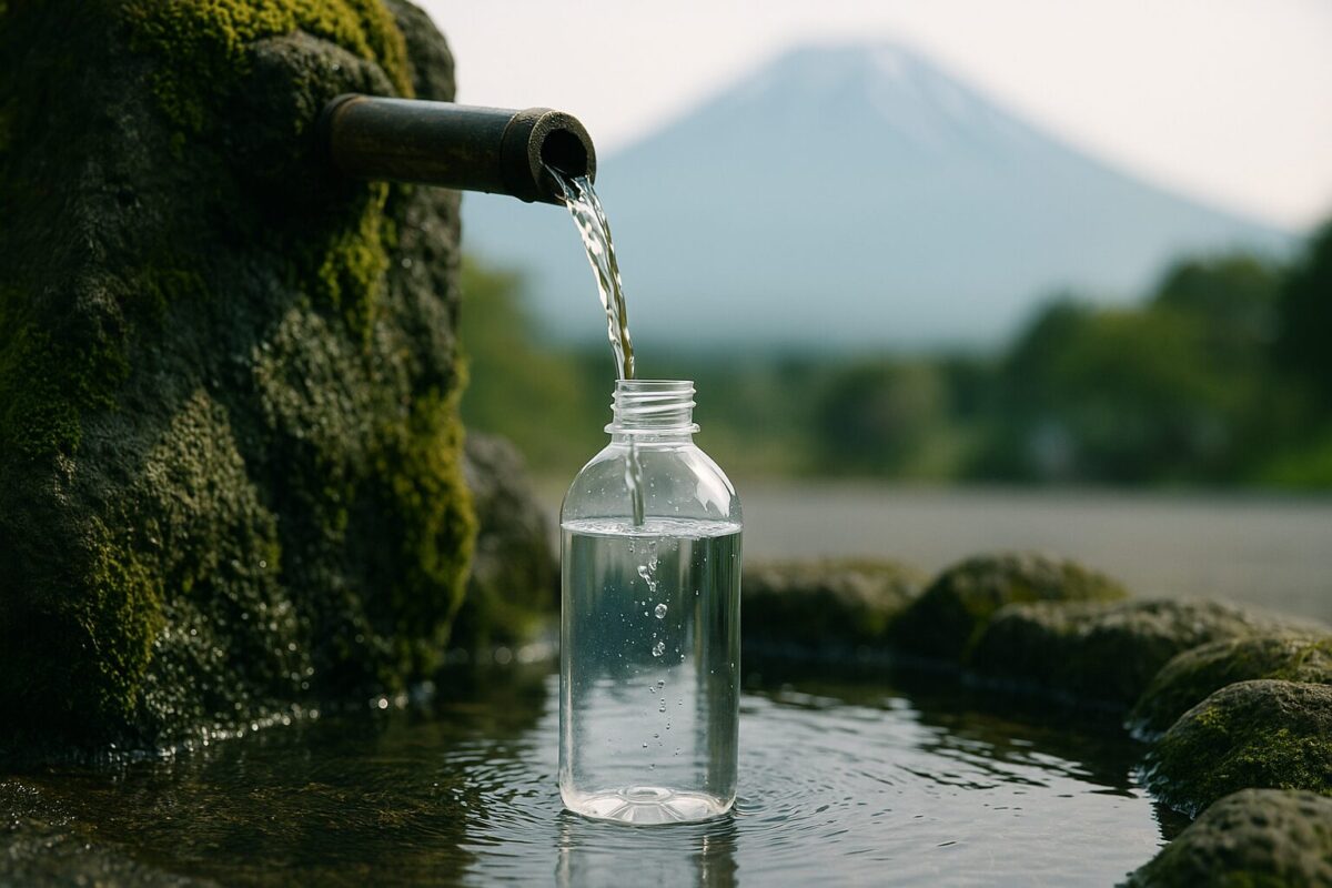 富士山の水汲み場