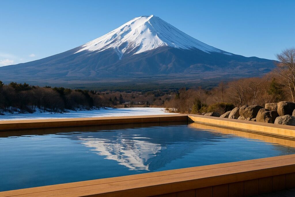 富士山が見える温泉(イメージ画像)