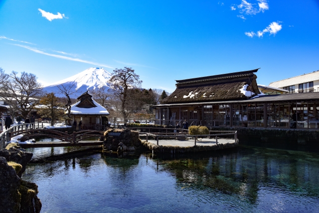 忍野八海と富士山