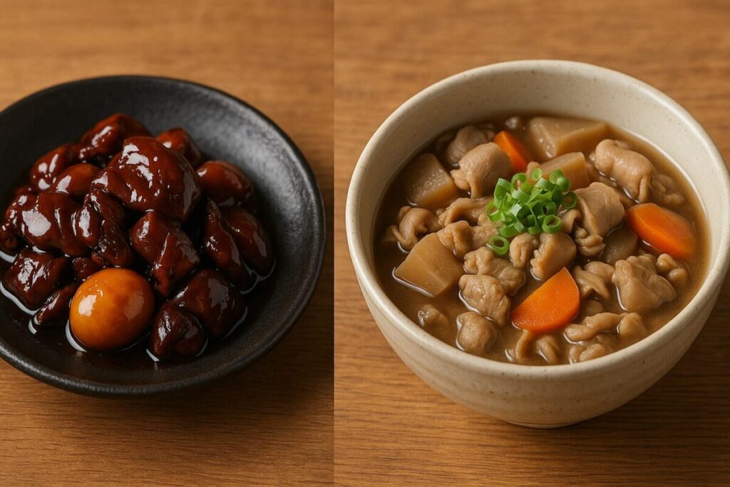 甲府鳥もつ煮ともつ煮込み