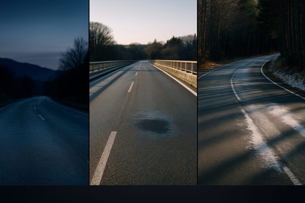 冬の道路の危険性