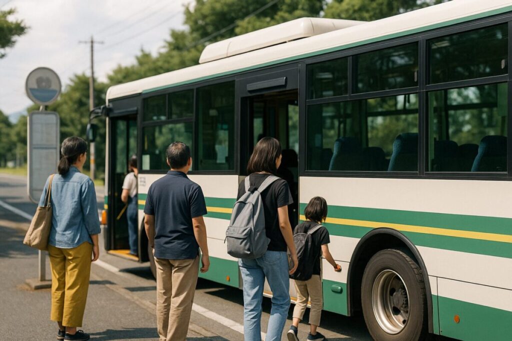 電車+バスの交通(イメージ画像)