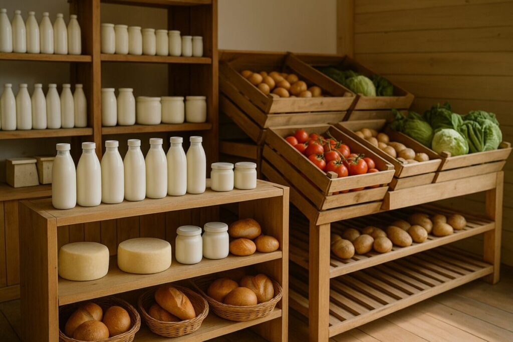 まきばショップの販売風景（イメージ画像）