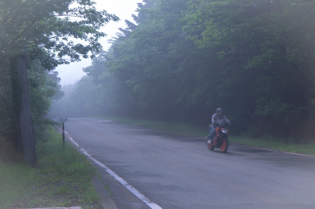 富士山スカイラインとバイク