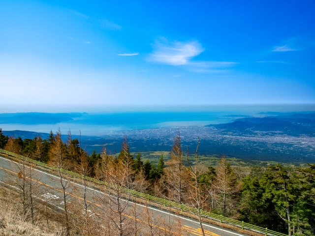 富士山スカイラインからの駿河湾の景色
