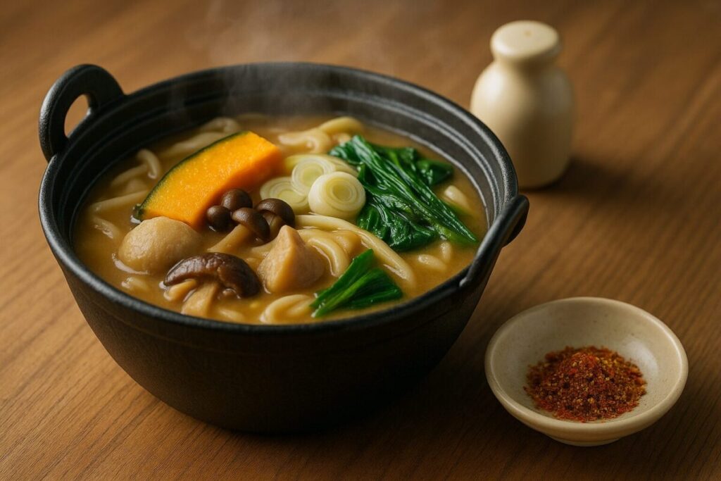 不動ほうとうと不動の薬味(イメージ画像)