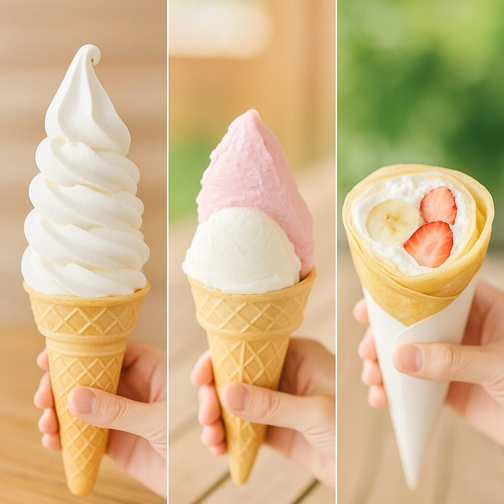 ソフトクリーム・ジェラート・クレープ(イメージ画像)