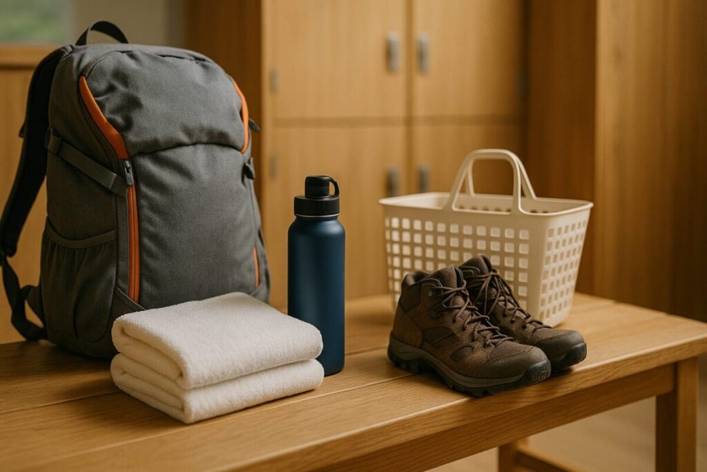 キャンプ・登山帰り+温泉(イメージ画像)