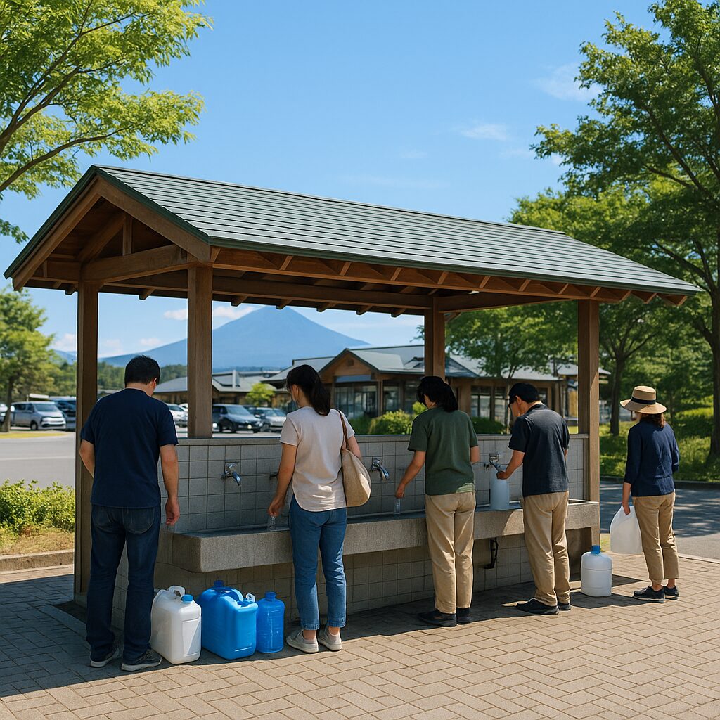 道の駅富士吉田の湧水水汲み場（イメージ画像）