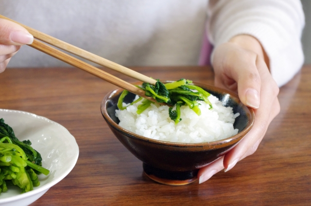 水かけ菜ごはん