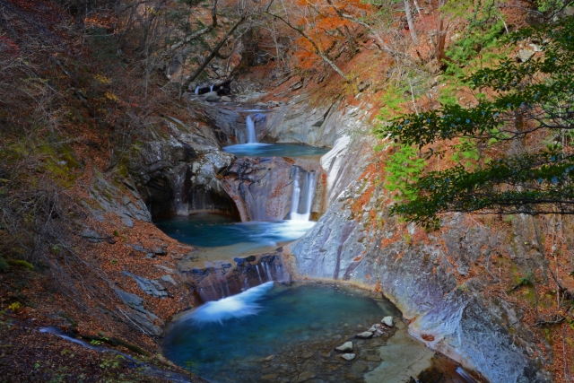 西沢渓谷七ツ釜五段の滝