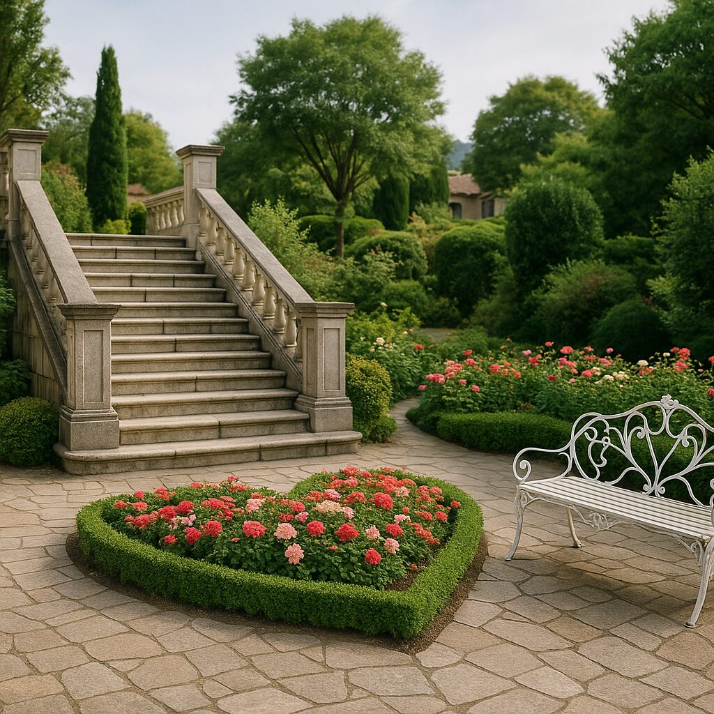 フォトスポット(大階段/ハート花壇/ベンチ)(イメージ画像)