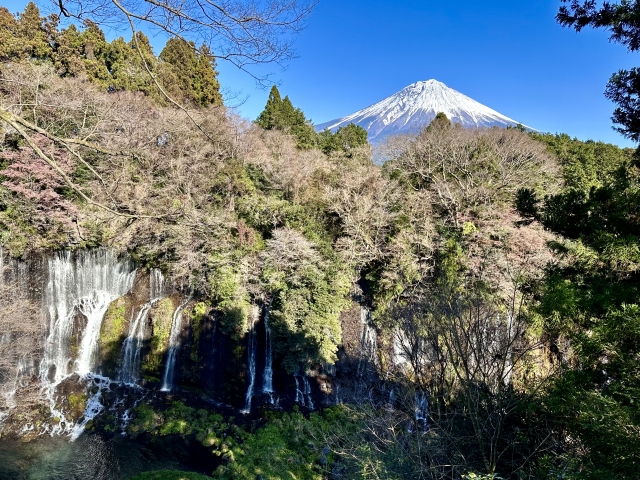 白糸の滝と富士山