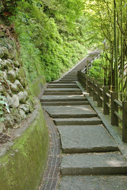 白糸の滝への階段