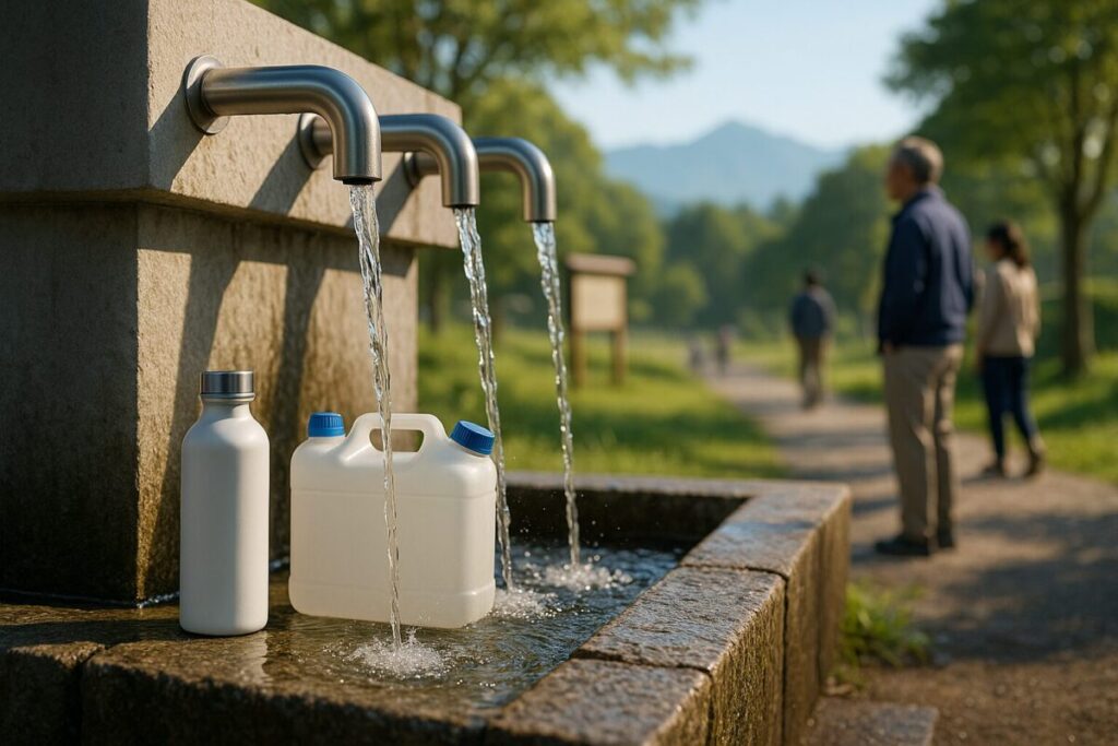 道の駅はくしゅうの水汲み場(イメージ画像)