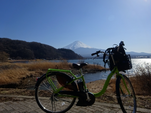 河口湖サイクリング