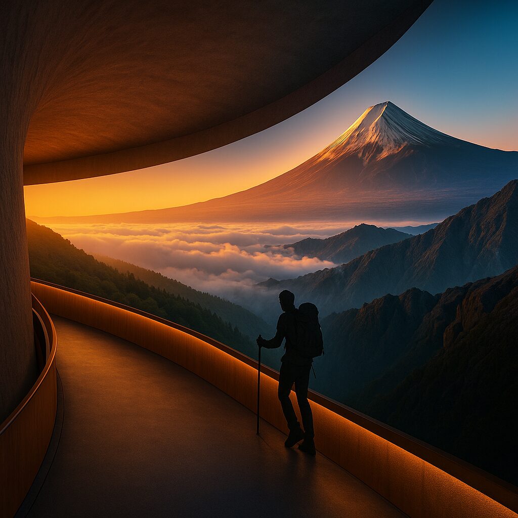 らせんスロープで疑似富士登山(イメージ画像)