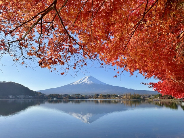 富士山と紅葉
