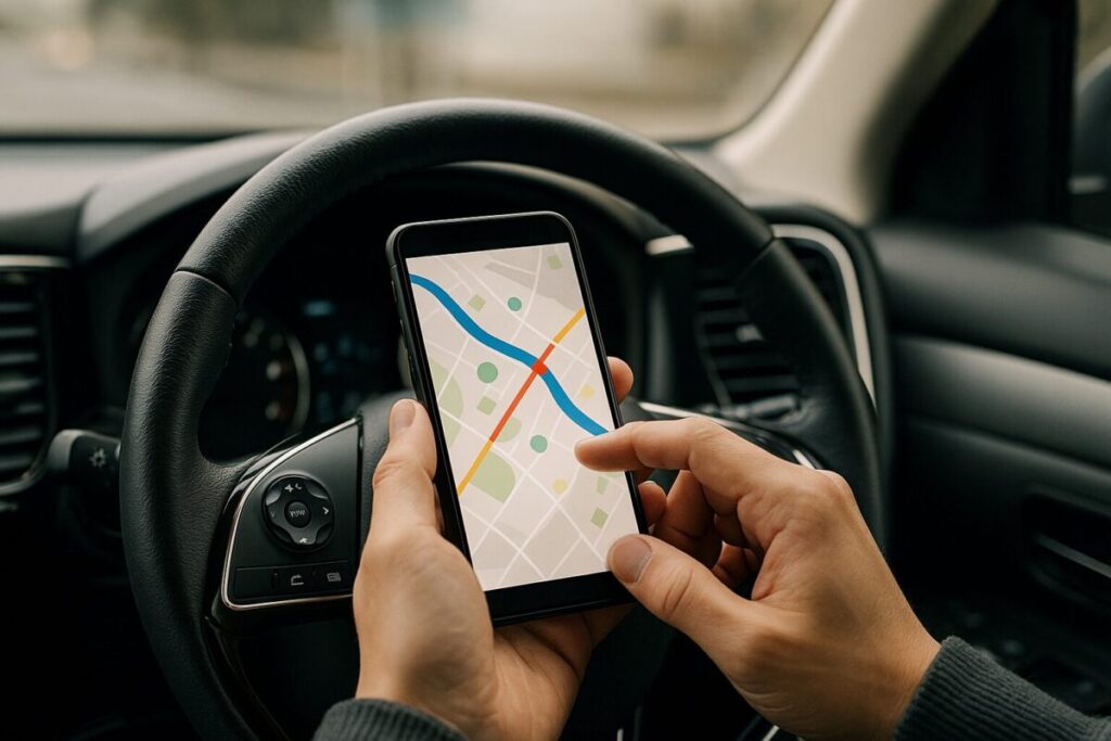 スマホで道路情報の確認(イメージ画像)