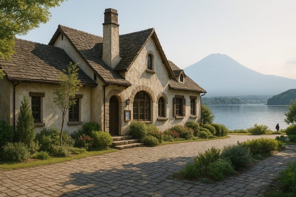 河口湖畔に佇む木ノ花美術館（イメージ画像）