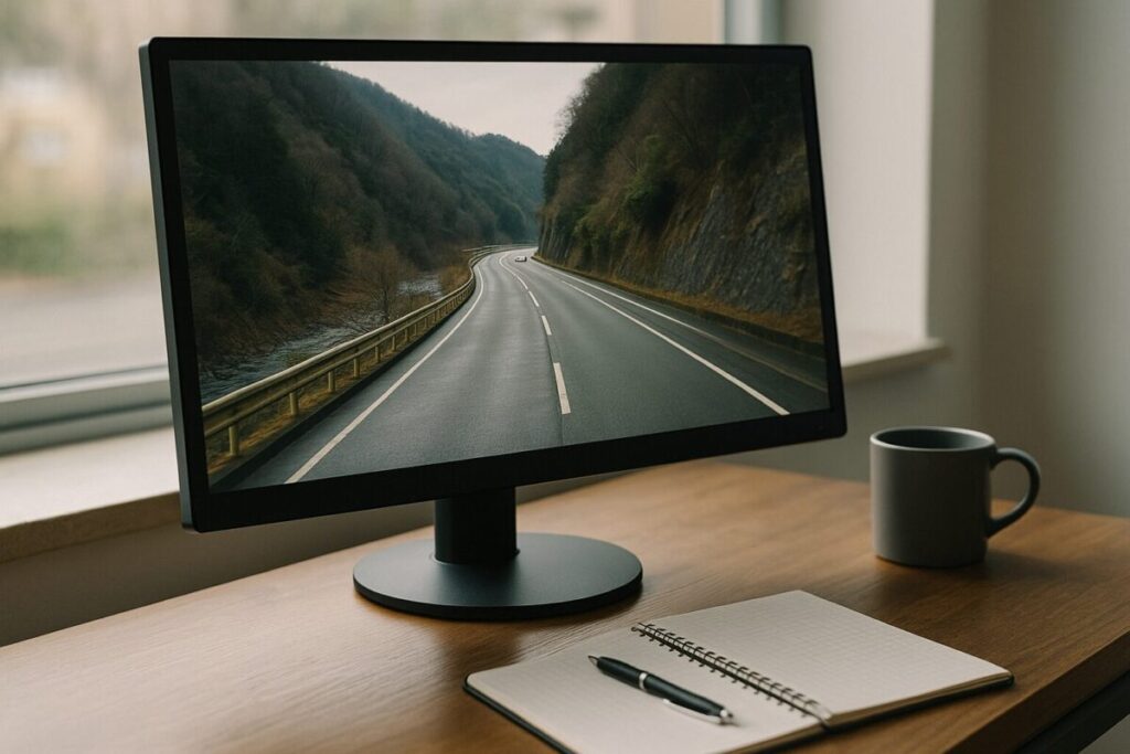 PC画面で道路ライブカメラを拡大表示