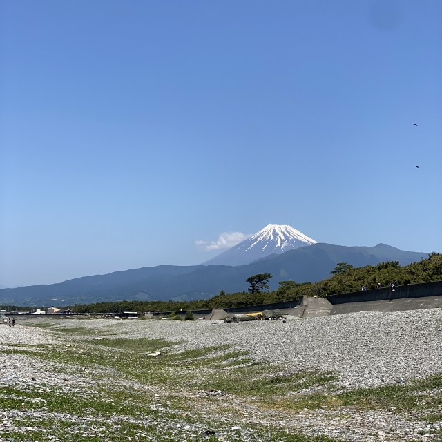 千本浜公園から見た富士山