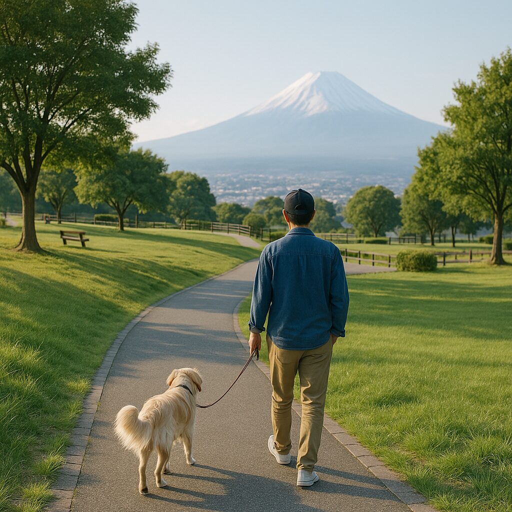 犬連れ散歩（イメージ画像）