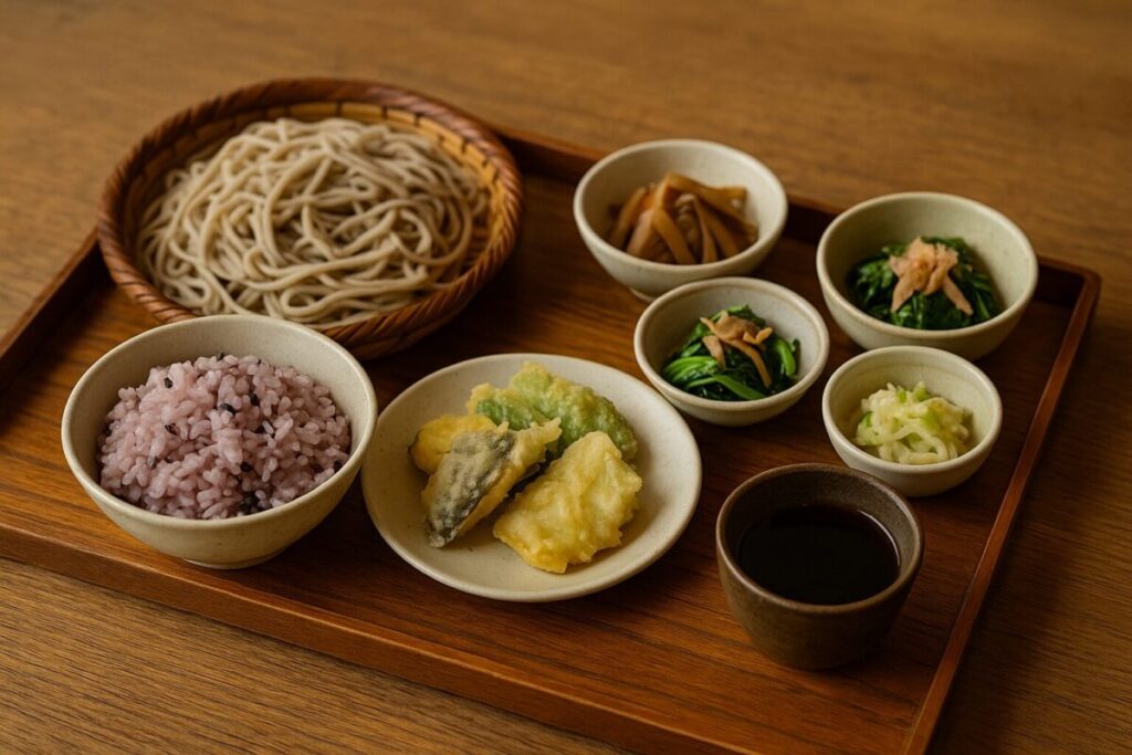 黒米ごはん付きそば定食(イメージ画像)