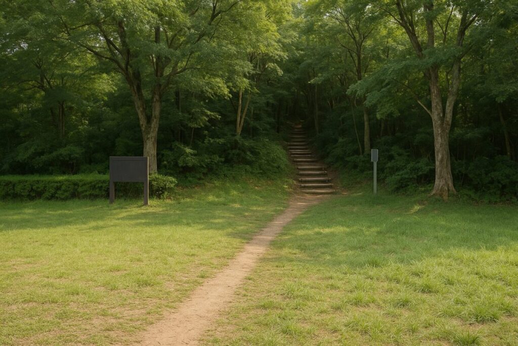 白岩寺公園の端から山道へ（イメージ画像）